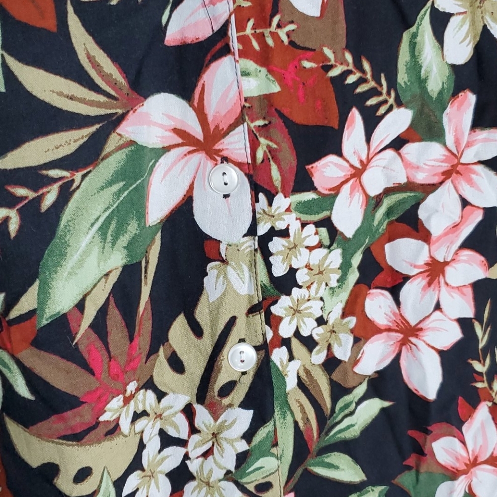 Cathy Daniels 3X floral button short sleeve - Picture 5 of 5